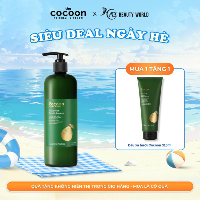 [MUA 1 TẶNG 1] Cocoon Dầu Gội Bưởi Pomelo Shampoo 500ml & Dầu Xả Bưởi Pomelo Conditioner 310ml AB Beauty World