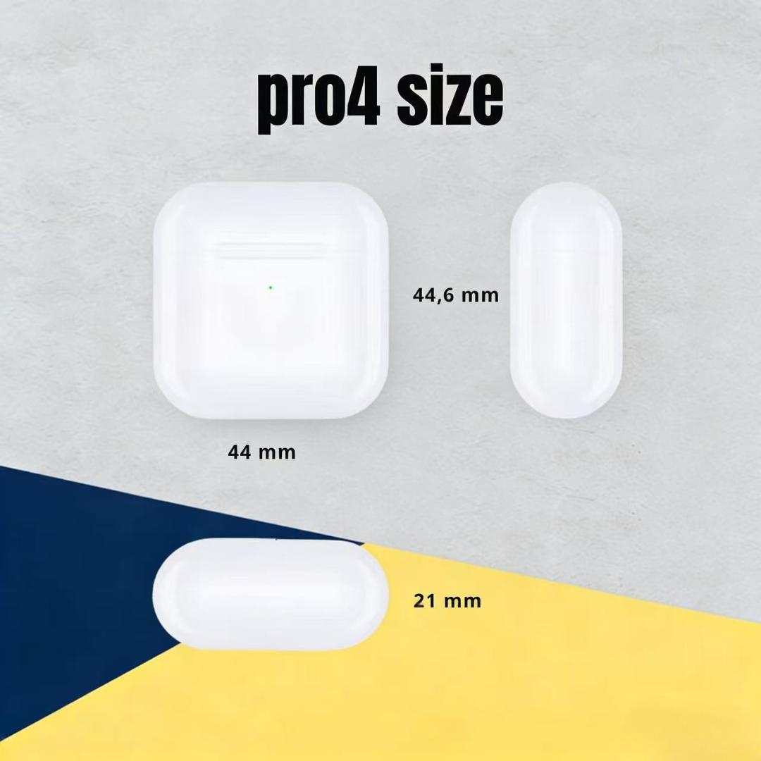 GOAT TWS  Pro4 Headset Bluetooth Premium Earphone Wireless dengan Hi-Fi Quality Kontrol Tombol Zero Delay & Extra Bass 12 Bulan Garansi tws premium