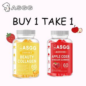 [BUY 1 TAKE 1] ASGG Kollagen Gummies Untuk Kulit Cerah Rasa Buah-Buahan Untuk Menyokong Kesihatan Kulit