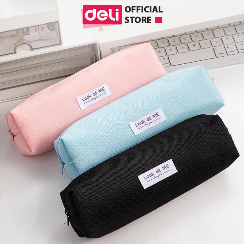 Hộp Bút Look at ME Deli x Bantext Túi Đựng Bút Look at ME Thiết kế Đơn giản nhỏ gọn màu xanh hồng đen Cho Học Sinh Sinh Viên
