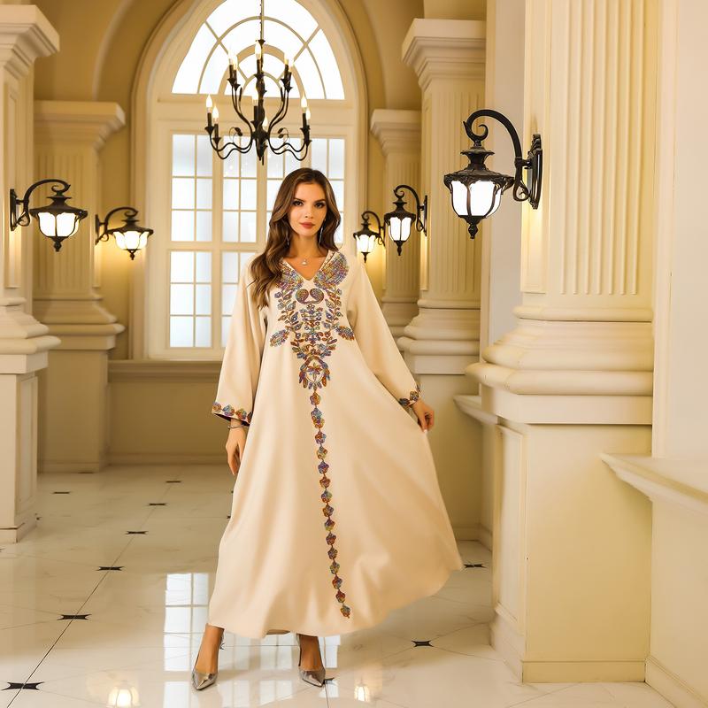 Product Introduction of Váy Nữ Abaya, Phong Cách Hồi Giáo, Áo Choàng Kim Cương Tùy Chỉnh, Phong Cách Dubai Và Thổ Nhĩ Kỳ 2