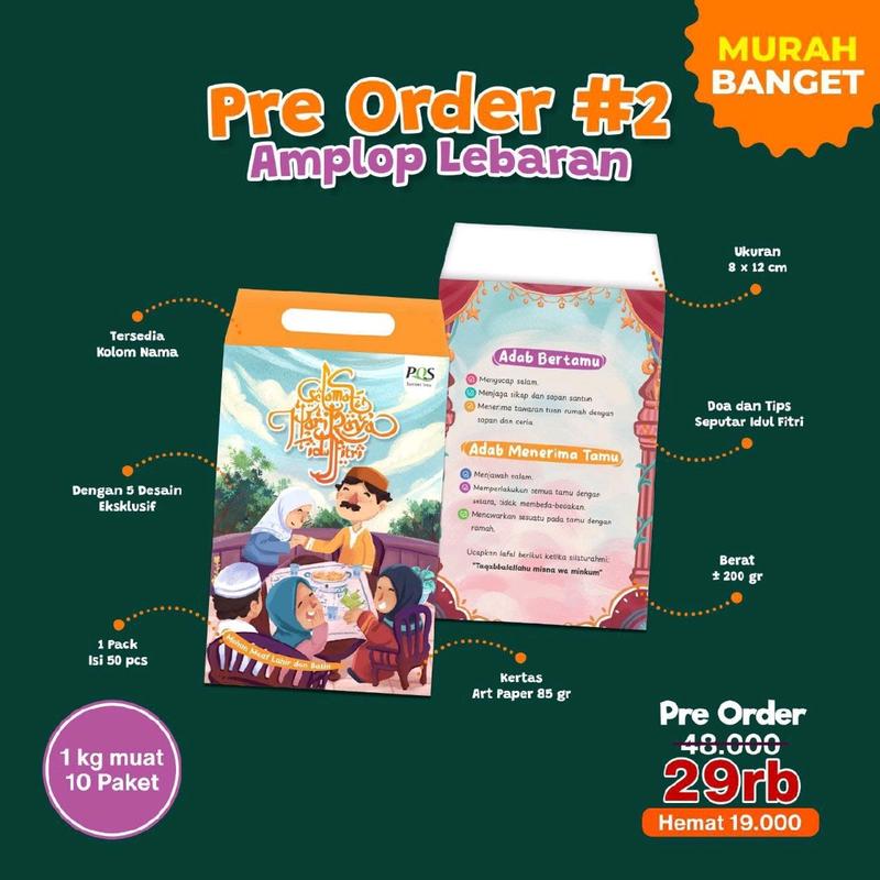 AMPLOP LEBARAN 2024  ISI 50pcs 2