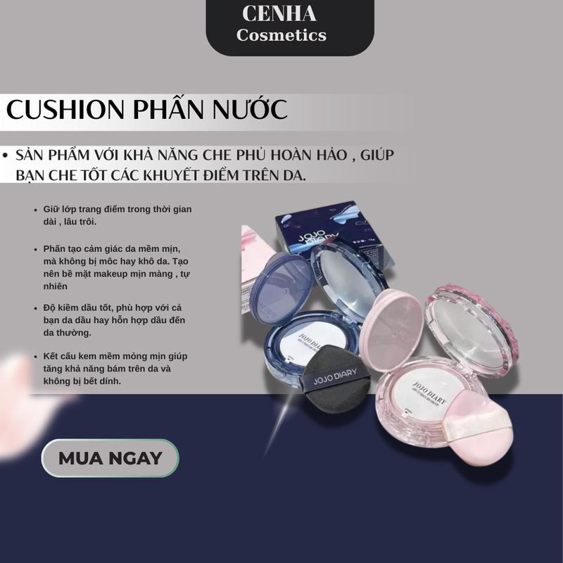 Cushion phấn nước JOJO DIARY makeup Mỹ Phẩm Trang Điểm Nữ.
