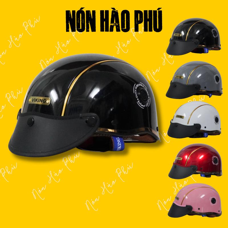  Mũ bảo hiểm nửa đầu SƠN VIKING03 SỌC ĐỒNG nón bảo hiểm chính hãng nam nữ cao cấp 