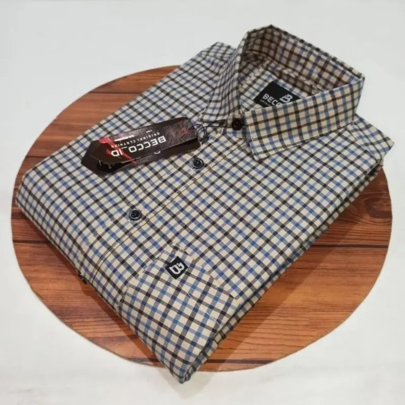 kemeja pria lengan pendek - kemeja pria kotak-kotak - kemeja pria lengan pendek salur 6