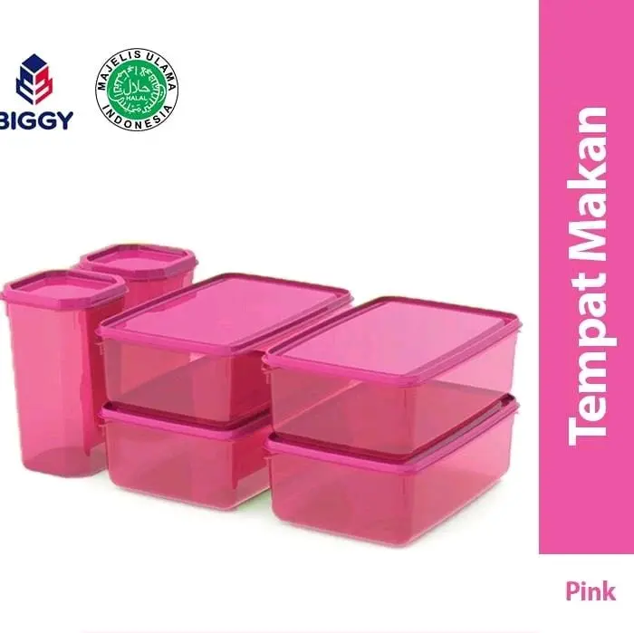 Florence Set isi 6 Toples Serbaguna Wadah Kulkas Tempat Cemilan Biggy Home 1