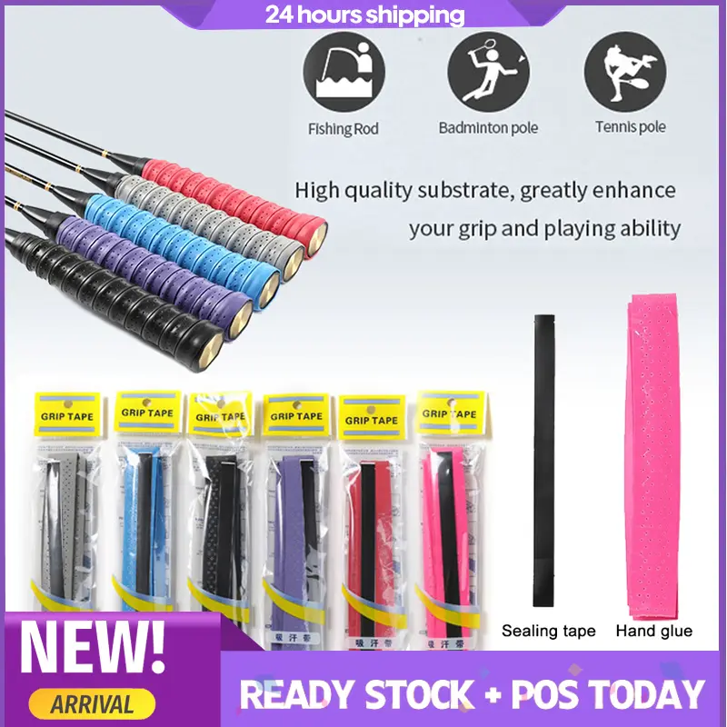 5Pcs High Quality Badminton Racket Grip Tape Anti-Slip Overgrip Roll Keel Sticky Badminton Squash Tape Multi-Use Badminton Grip Band