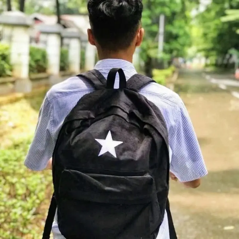 star projects Bagpack Tas Ransel Sekolah anak SMP/SMA bintang Basic Metal Backpack Cowok Tas Sekolah Pria Tas Punggung | Black termurah 2