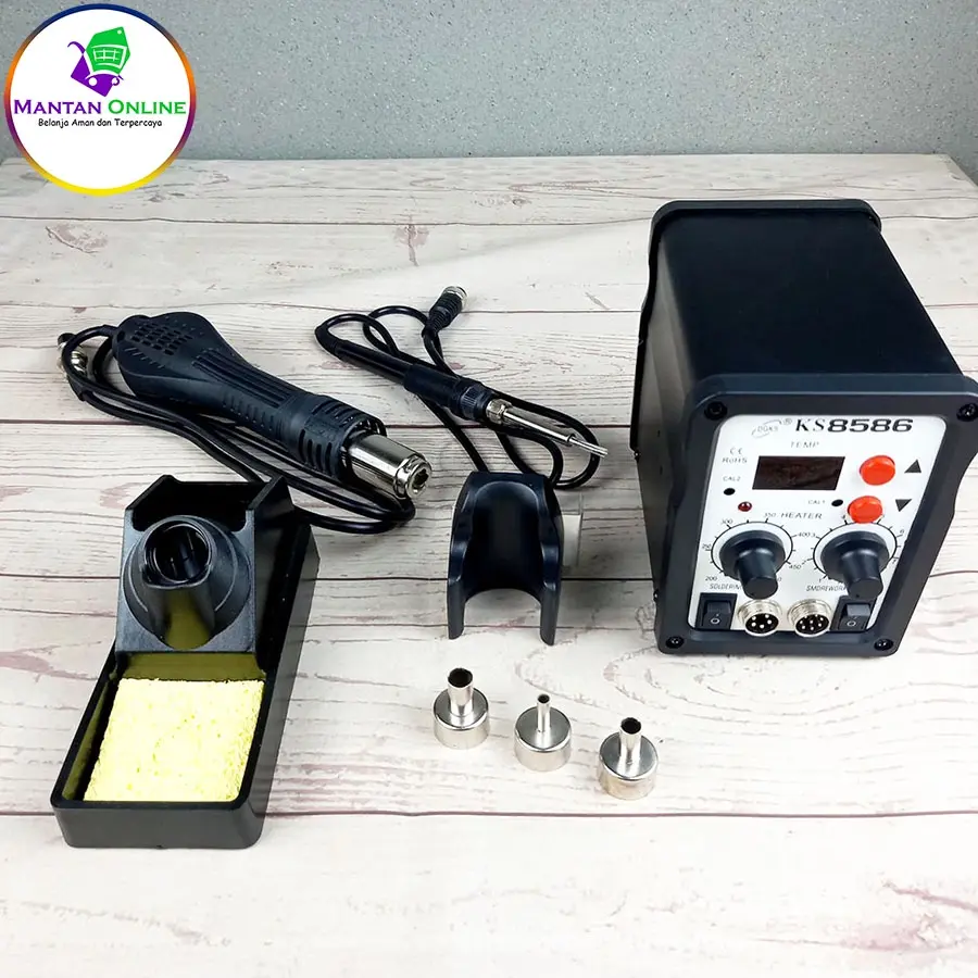 Termurah !! Alat Service Hp Blower Uap Digital + Solder Station 2 in 1 220V / 700W
