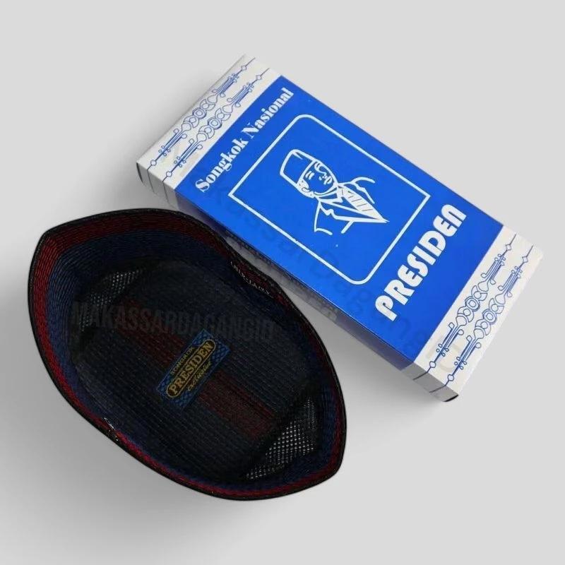 SONGKOK HITAM AC Peci Presiden Kopiah Polos Tinggi 9cm Exclusive Berkualitas Dewasa Anak Bludru Premium Nasional Muslim 3