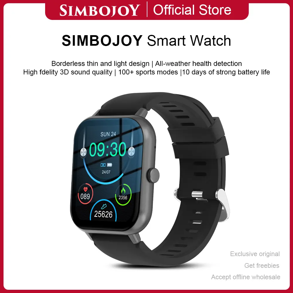 【003Harga sudah didiskon, cepat beli】Simbojoy SmartWatch Jam Pintar Full Touch Screen 1.83inci Olahraga BT Call Jam Tangan Wanita/Pria  ZN030