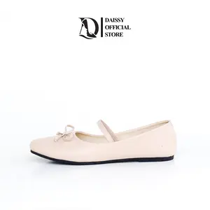 Sepatu Kerja Wanita Bigsize Jumbo Shuri Flat Shoes Classic Hitam Cewek - DAISSY