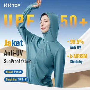 KKTOP Jaket Olahraga Anti UV Wanita Baju Olahraga UPF50+ Breathable Outdoor Sport (J001)