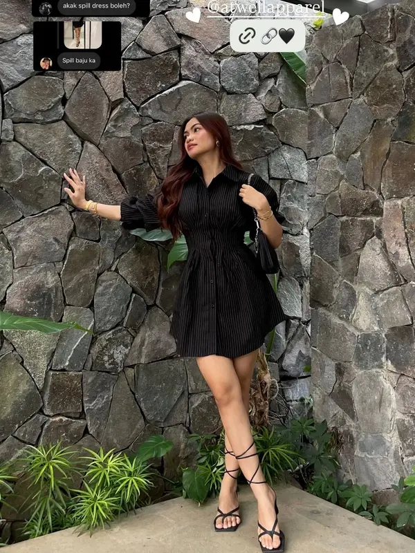 Atwell Apparel - Ava Shirt Dress - Dress Wanita Katun Midi Casual Simple 8
