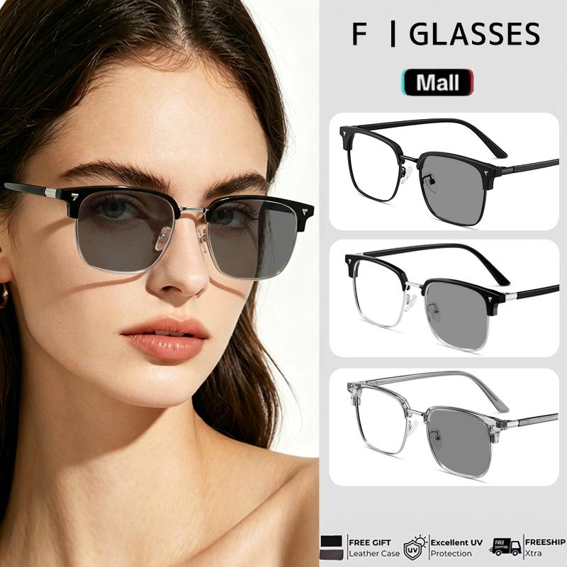 5010 Kính mắt viền kim loại tự động sắc màu với bảo vệ ánh sáng xanh lam