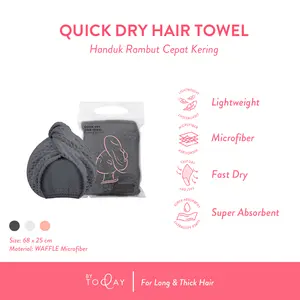 Handduk By Today - Waffle Hair Towel Handuk Rambut Microfiber