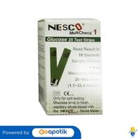 Gambar NESCO MULTICHECK 1 GLUCOSE TEST STRIPS BOX 25 PCS dari Apotek Sehati Depok by GoApotik Kota Depok 1 Tokopedia