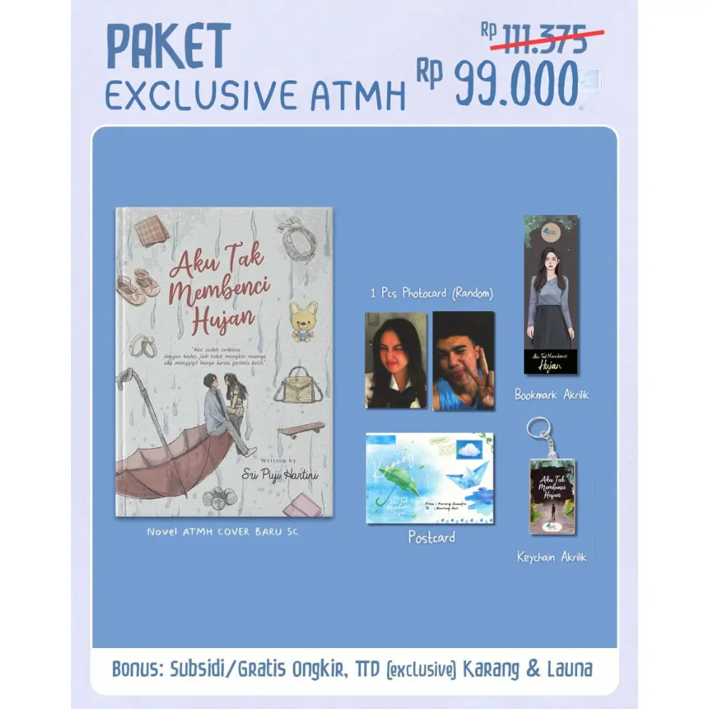 Novel Aku Tak Membenci Hujan, Rintik Terakhir, & Aku Hujan dan Sebuah Kisah By Sri Puji Hartini || SPECIAL EDITION ATMH