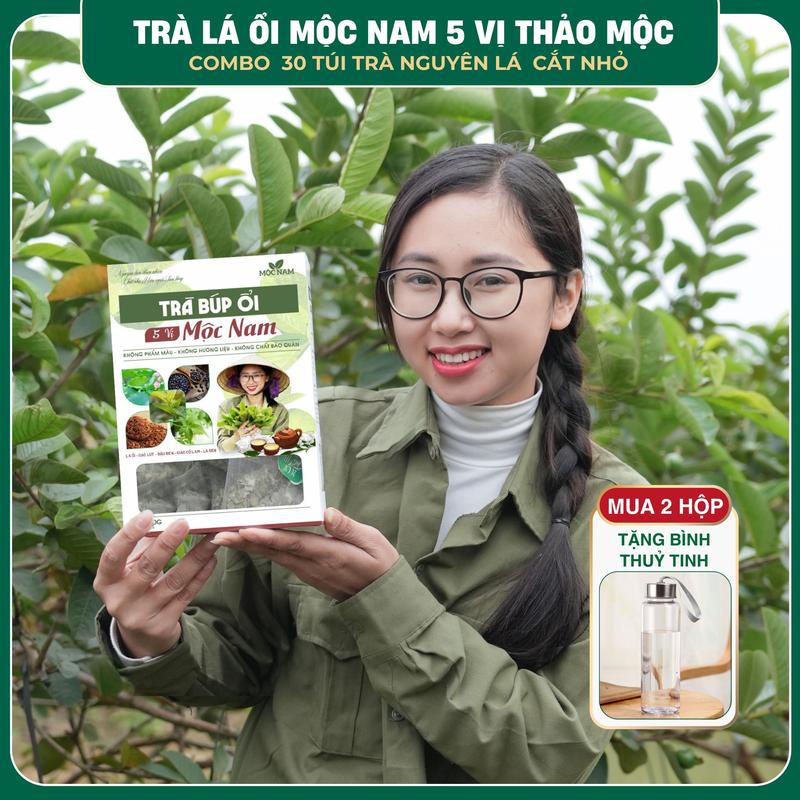 COMBO 30 Túi Ngọn Ổi 5 Vị Thảo Mộc [ Lá Ổi - Gạo Lứt - Đậu Đen - Giảo Cổ Lam - Cỏ Ngọt ]