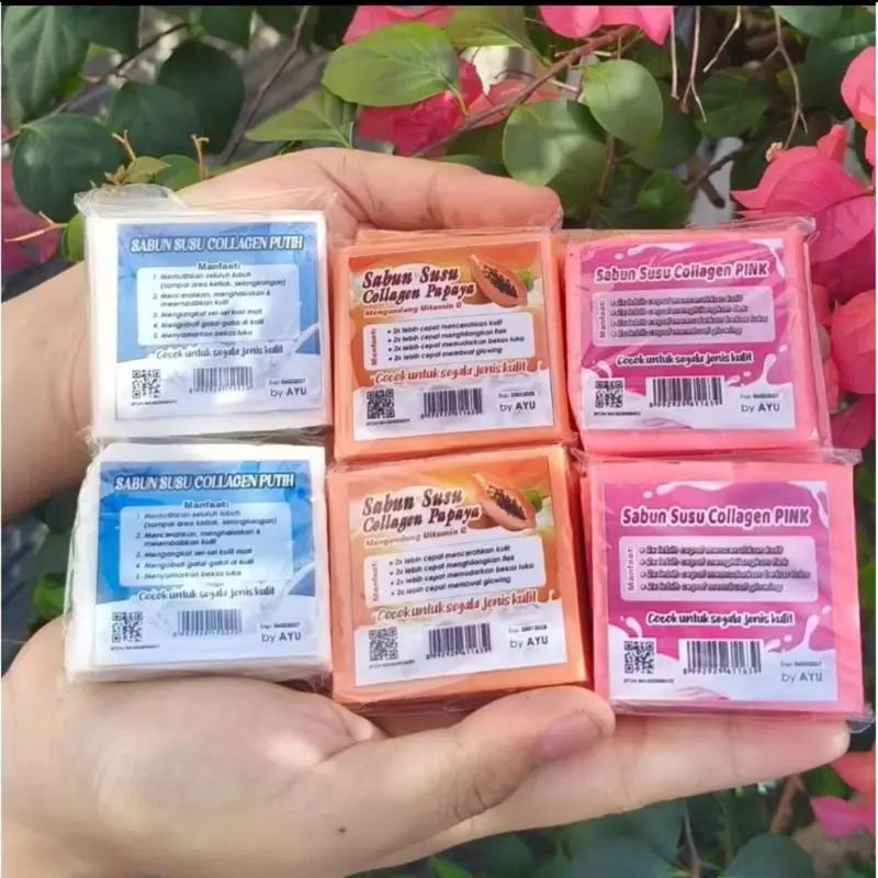 Sabun Collagen By Ayu Whitening  Membersihkan Pencerah Memutihkan 4