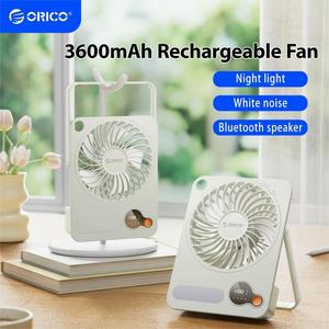 ORICO DoFan Rechargeable Mini Desktop Fan USB-C Fast Charging 3 Speed Strong Wind Quiet Cooling Fan 180° Rotatable With LED Battery Display Portable For Home Office School Travel (dFAN)