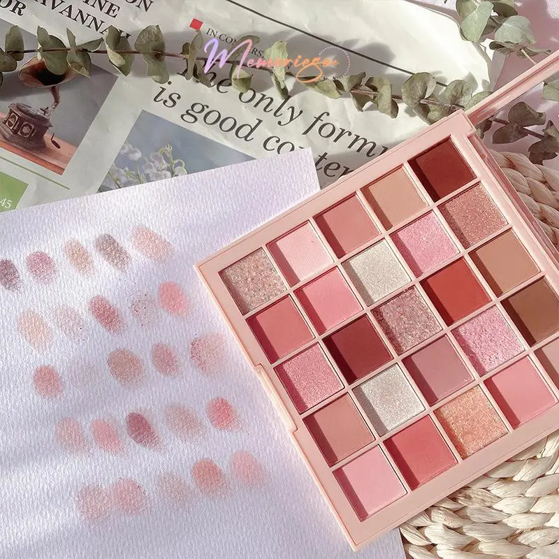 COD&Ready 25 Warna Eyeshadow Palette Matte Glitter Korean Makeup Pearlescent Mencerahkan Fine Flash Sequins 20 10 9 Shade Warna Nude Pink Biru Eye Shadow Palet Tahan Lama Impor 1