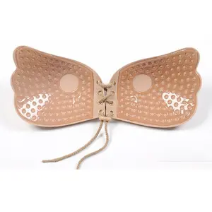 Women y Push Up Bras Seamless y Invisible Bra Adhesive Silicone Backless Wedding Bralette Bras Strapless Intimates Fly Bra