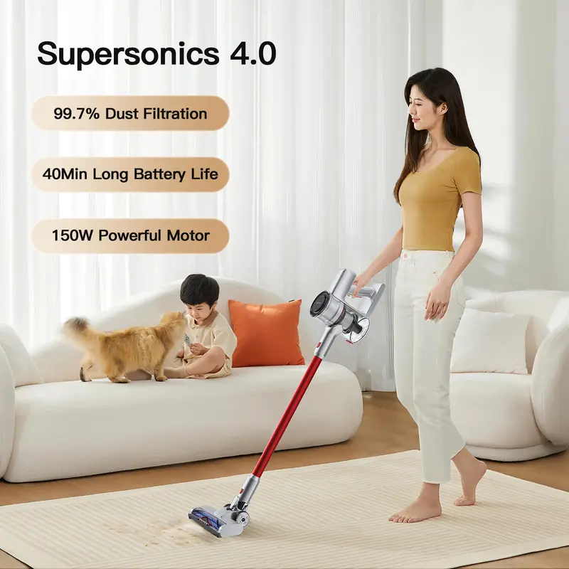 [ New Arrival ] Airbot Supersonics 4.0 with 20,000Pa Suction Cordless Vacuum Cleaner Handheld Stick Wireless Vakum Tanpa Kabel dengan Daya Tahan Baterai yang Kuat 6