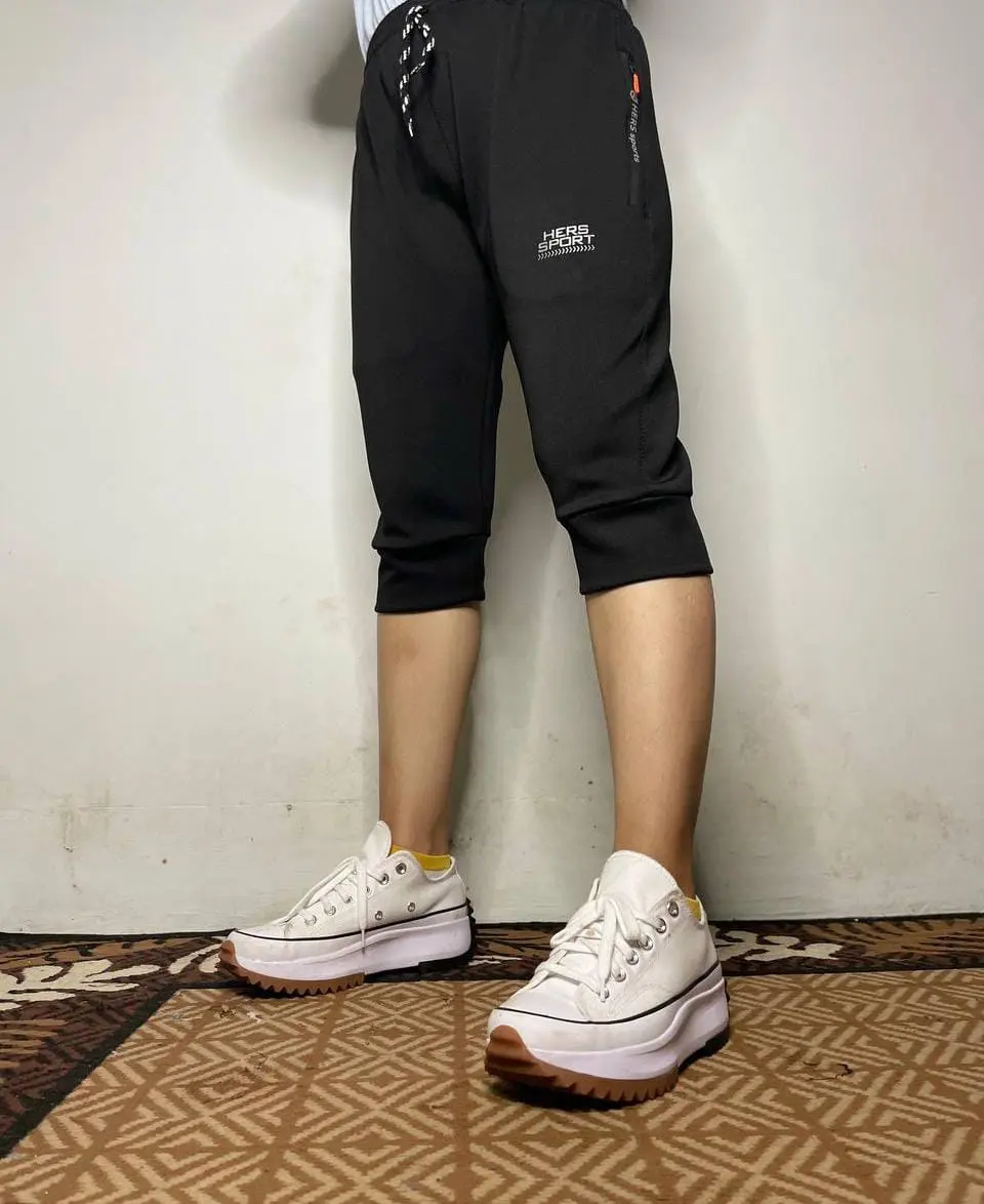 Celana Jogger 3/4 Pria Wanita Gym Fitnnes Olahraga Misty Tebal