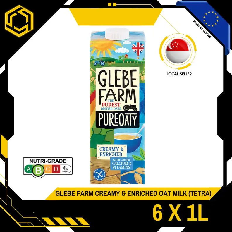 GLEBE FARM Enriched & Creamy Edition Oat Milk 1L X 6 (TETRA)