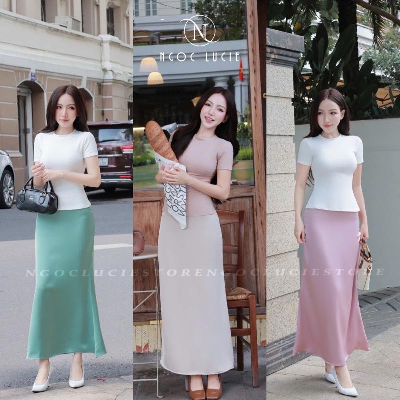 DÀI 95CM CV20 - Chân Váy Lẻ Lụa Tô Châu Dài 95cm - Ngọc Lucie