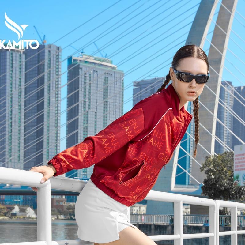 Áo gió, áo thể thao Nữ, áo khoác gió Double Face Youth 22.4 KAMITO, áo khoác gió Kamito, áo gió Kamito