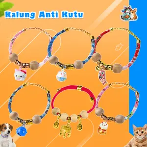 Kalung Anti Kutu Kucing Anjing Model Jepang Adjustable & Ada Kerincingan Bell