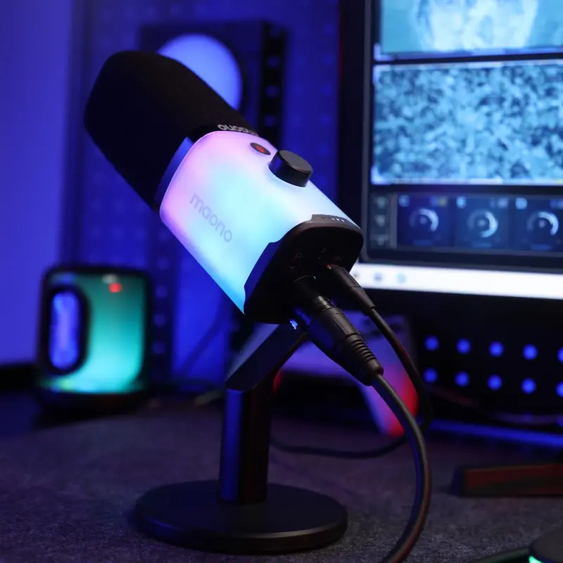 MAONO PD100X RGB Dual Mode Konektor USB XLR Dynamic Microphone for Gaming Live Streaming Recording Mikrofon 7