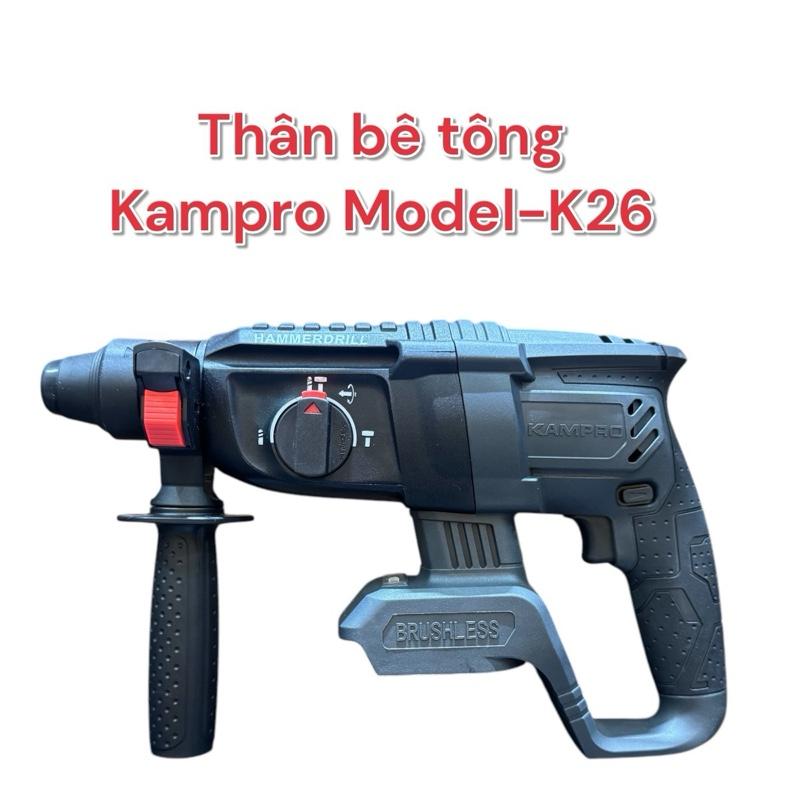 Thân Máy Khoan Bê Tông dùng Pin KAMPRO - Động Cơ Không Chổi Than - 3 Chức Năng - Chuyên Công Trình