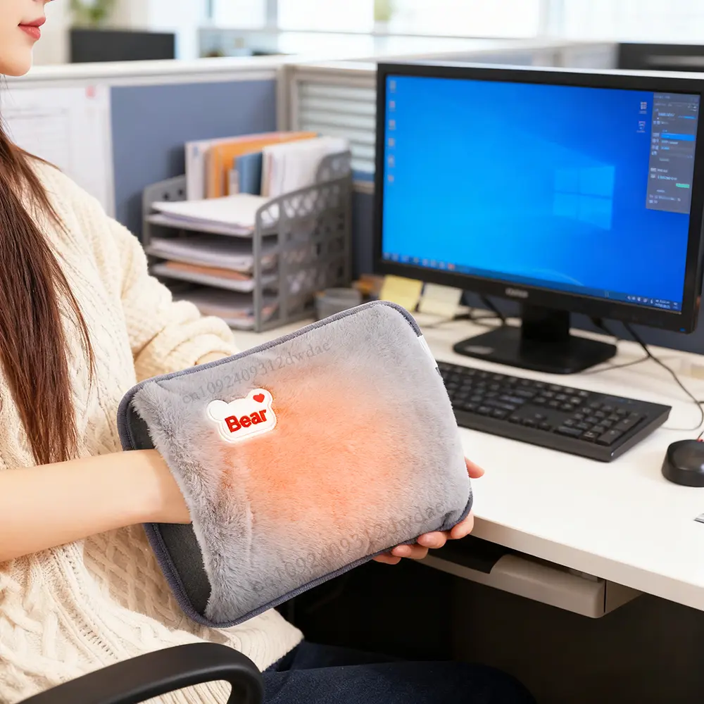 Electric Hand Warmer Hot Water Bag Soft Fast Heating Warm Gloves Home Office Hands Warmer For Water Rechargeable Hot Water Bag