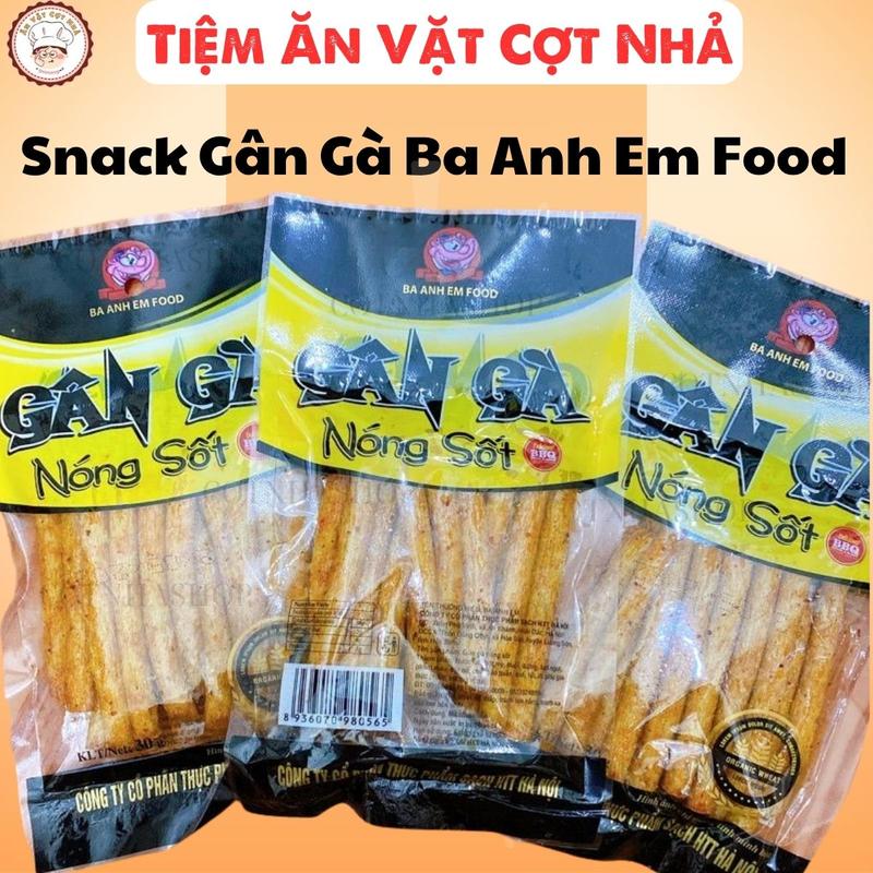 Sỉ 30 Gói Snack Gân Gà Nóng Sốt thơm ngon zaizai đậm vị snack cay cay ăn vặt tuổi thơ food