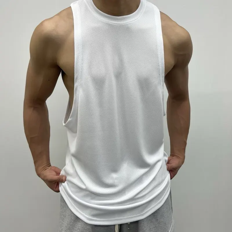 Tanktop nam nách khoét sâu , vải thun mè lưới thể thao [ Mã 80 ] Menswear Cổ Tròn Thun 5