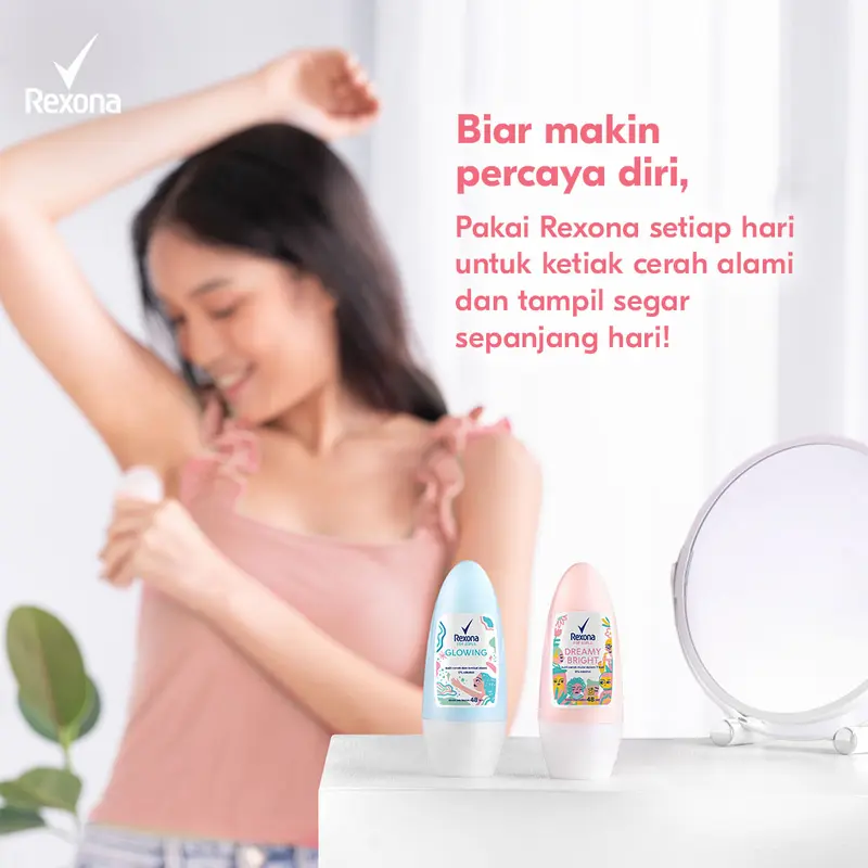 [SALE !] Rexona Deodorant Roll-On Glowing White 40Ml isi 2 5