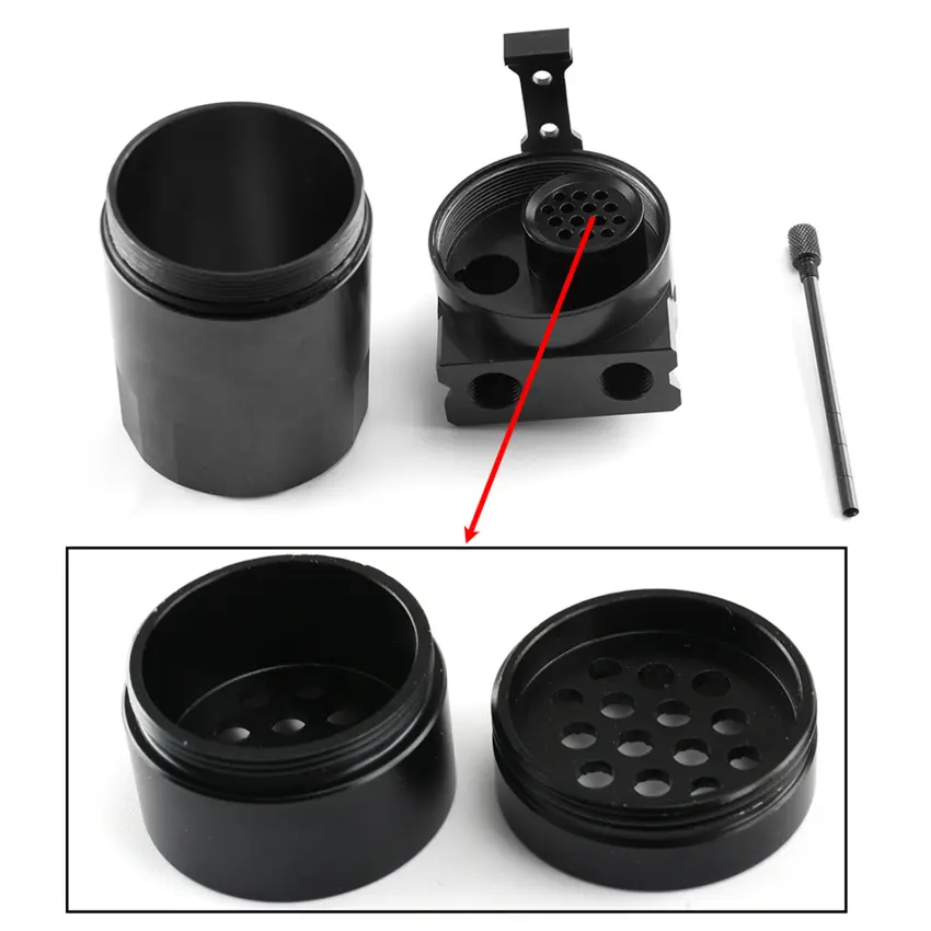 Oil Catch Can, 300ml Aluminum Catch Can, Universal Car Oil Catch Tank Air Oil Separator with Air Filter, Hose and Other Accessories
