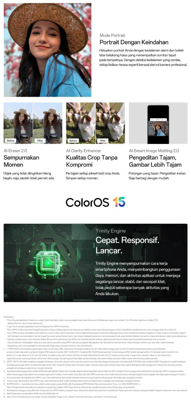 [AFDHAL APPROVED] OPPO A5i Pro 5G 8GB/256GB (IP65 Water-Resistant, 6000mAh Large Battery, 45W SUPERVOOC Flash Charge, Military-Grade Shock Resistance)