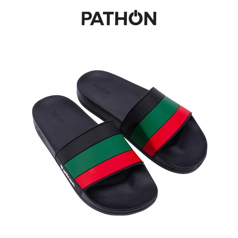  Pathon SD120 Dép Quai Ngang Quai PVC Siêu Nhẹ Đế IP Đen Quai 3 Xọc Lớn Có Rãnh Chống Trơn Trượt Size 37-44 Phù Hợp Nam Nữ Unisex #depquaingang #depquaingangpathon #depquaingangchinhhang 