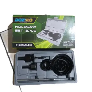 hole saw Set Mata Bor Lubang 13pcs untuk Mesin Bor Biasa Diameter 19mm-64mm Cocok untuk Hidroponik dan Kayu