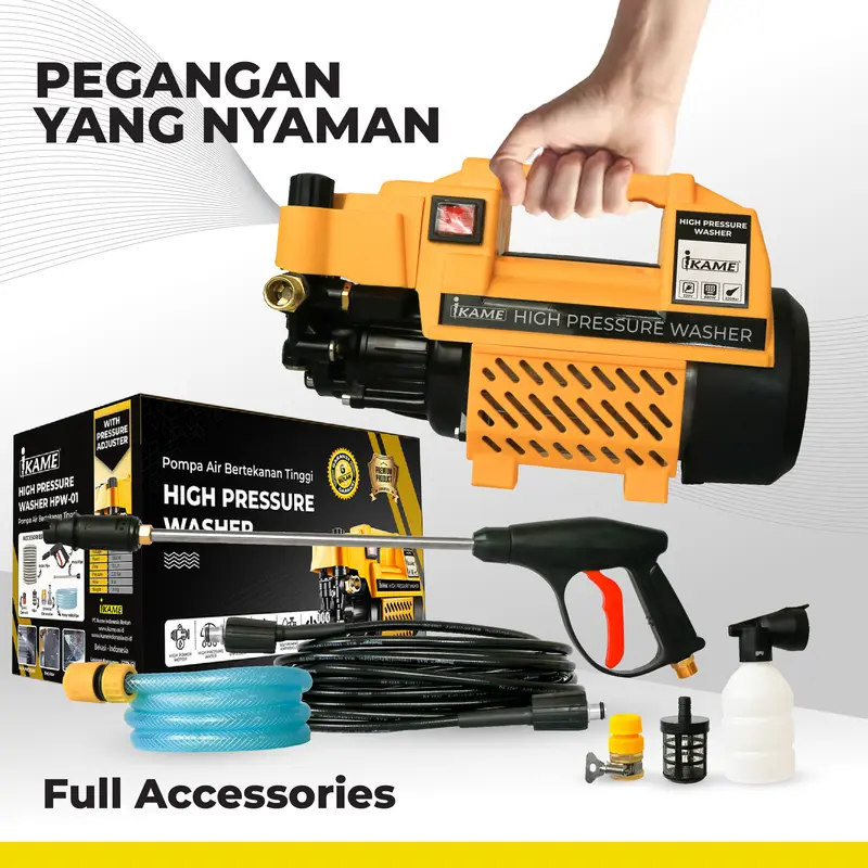 Mesin cuci motor dan mobil 220 bar IKAME ORIGINAL 100% RESMI high pressure washer heavy duty / alat steam motor / alat steam mobil / steam / steam motor / steam mobil / jet cleaner /  jet cleaner portable 2