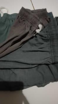 Product Review of 100k Dpt 5Pcs Celana Kanvas Semi Jeans Kolor Harian Santai Abu Cargo Karet Melar Nyaman Lembut Casual Pria from G**i m**f 1
