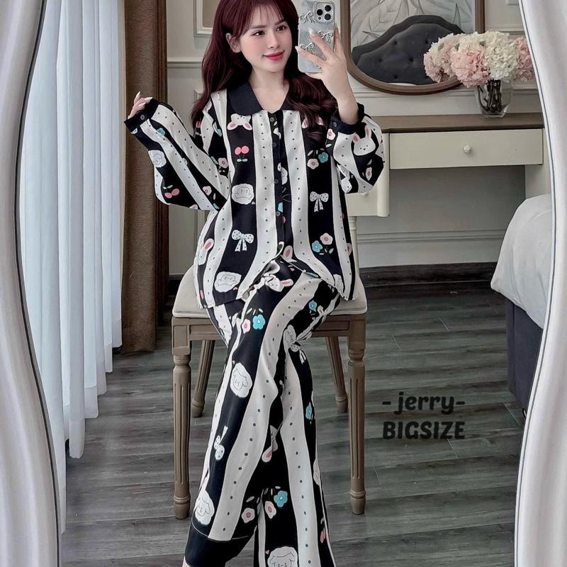 [BIGSIZE] Đồ Ngủ Tay Dài Chất Liệu Mango Jerry Home 5
