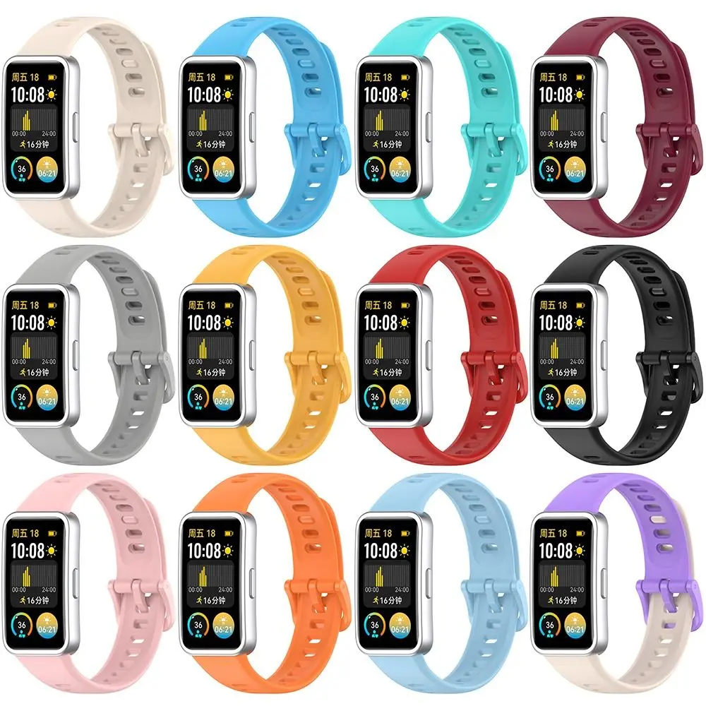 Soft Replacement Silicone Strap Smart Watch Accessories Watch Bracelet Sport Watchband Wristband for Huawei Band 9/8