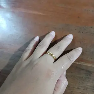 Cincin Model Daun Lapis Import Anti Karat Anti Luntur