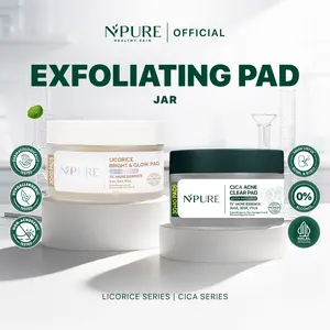 [Kapas Eksfoliasi] NPURE Bundle Exfo CICA Clear Pad + Licorice Brightening Pad /kapas eksfoliasi/skincare bundling set/kapas angkat sel kulit mati/kapas sel kulit mati/skincare/kapas komedo/kapas muka kering