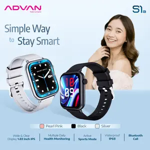 [Exclusive Vanda Rainy] ADVAN Smartwatch S1a IPS Display 1.83" Touchscreen Waterproof IP68 Bluetooth Call Health Monitoring Jam Tangan Pintar Smartwatch Murah